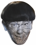 Poster of Moe Howard's Head, Signed by Him & His Guests Including Larry Fine & Curly Joe DeRita at His 70th Birthday Party -- Measures About 25'' x 30.5'' -- Some Chipping on Edges, Overall Very Good